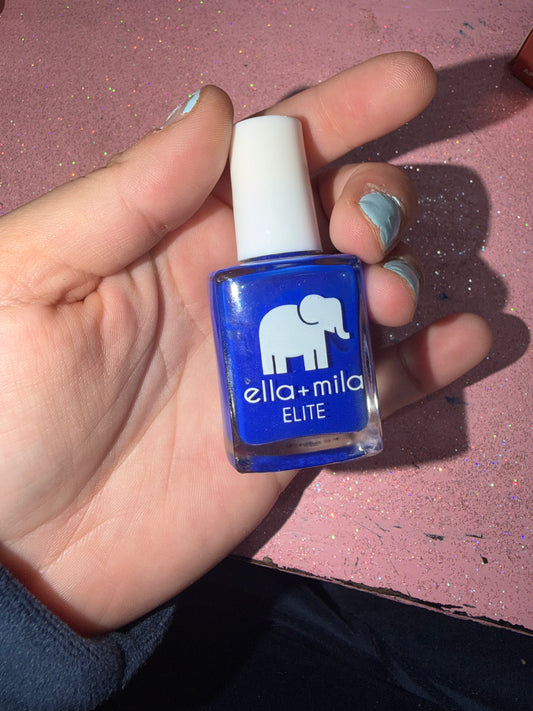 Royal blue nail polish