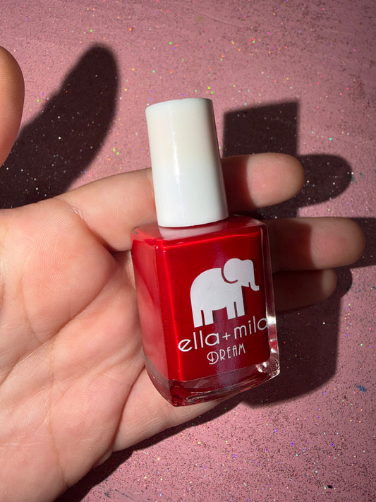 Blood red nail polish