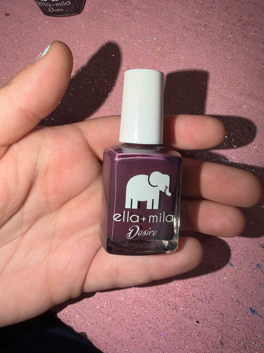Plum purple nail polish