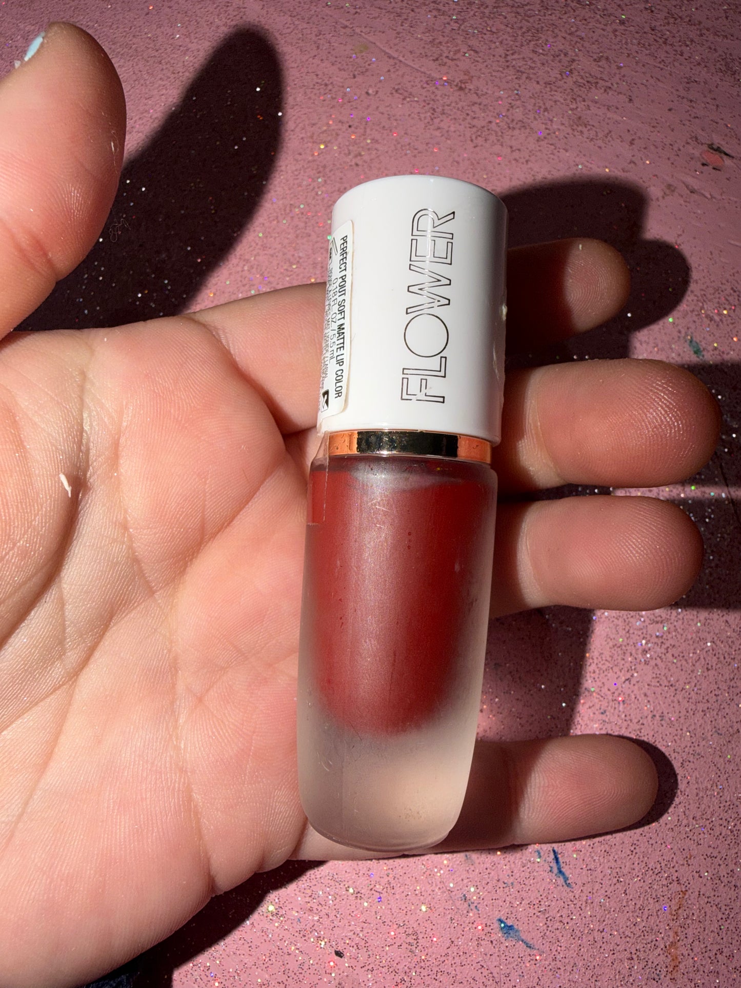 Flower matte lip color shade “garnet”