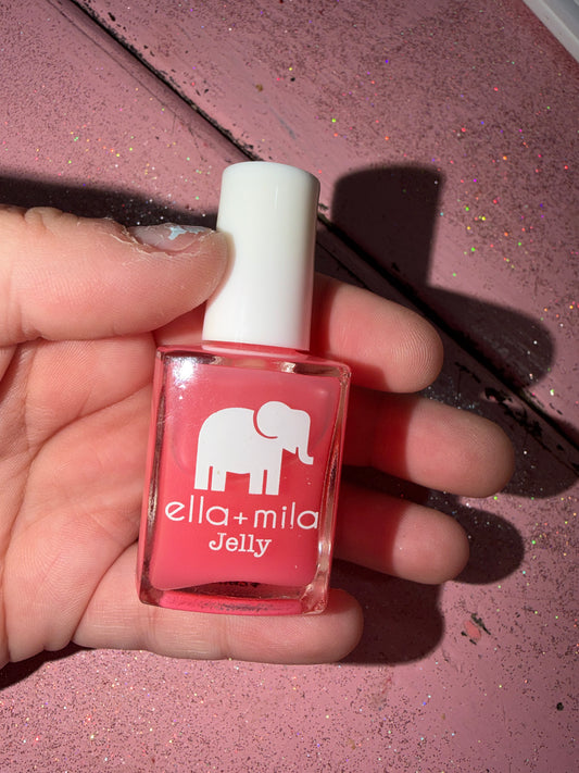 Jelly pink nail polish