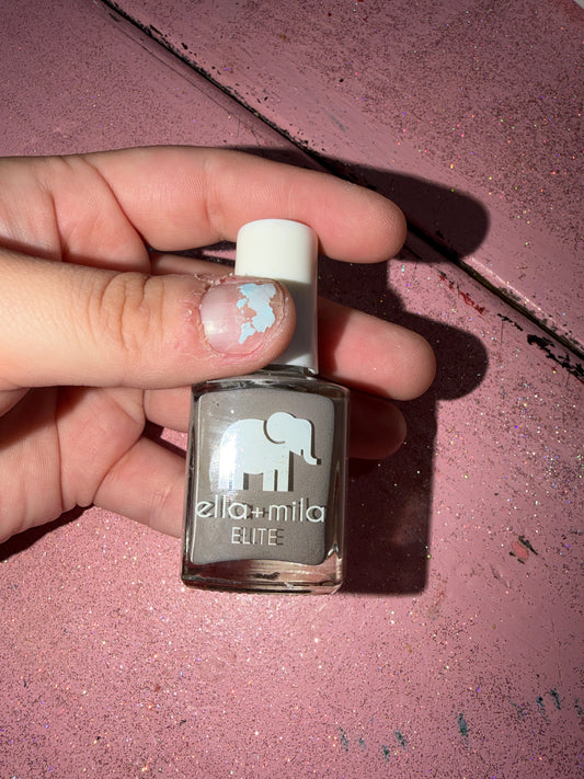 Grey nail polish