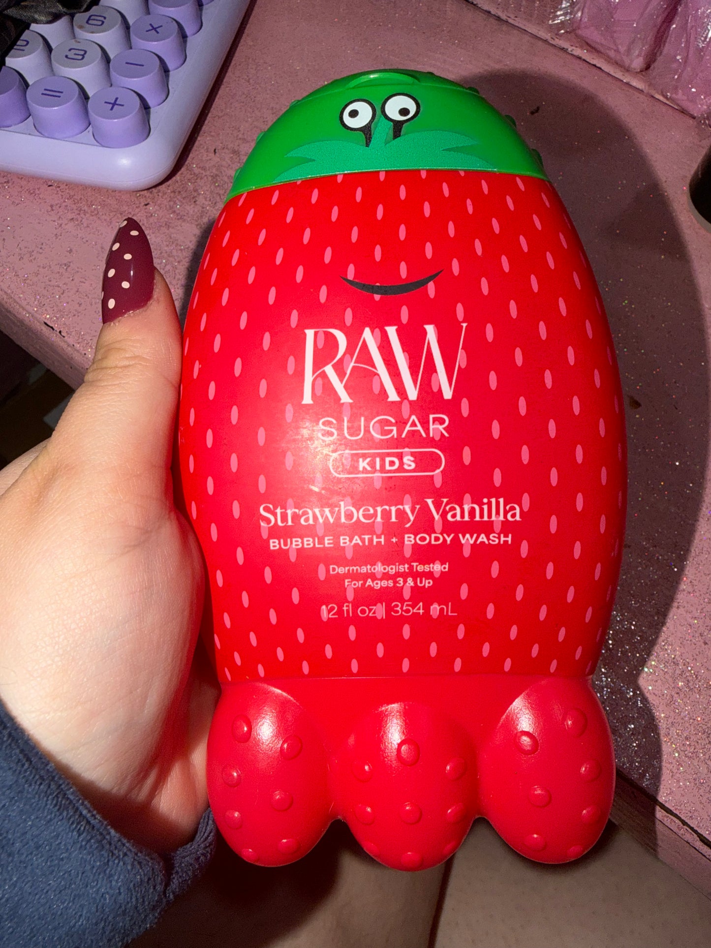 Strawberry vanilla bubble bath and body wash