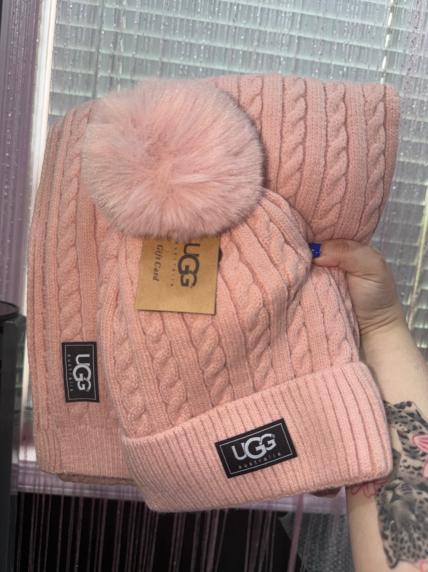 UGG beanie and scarf set