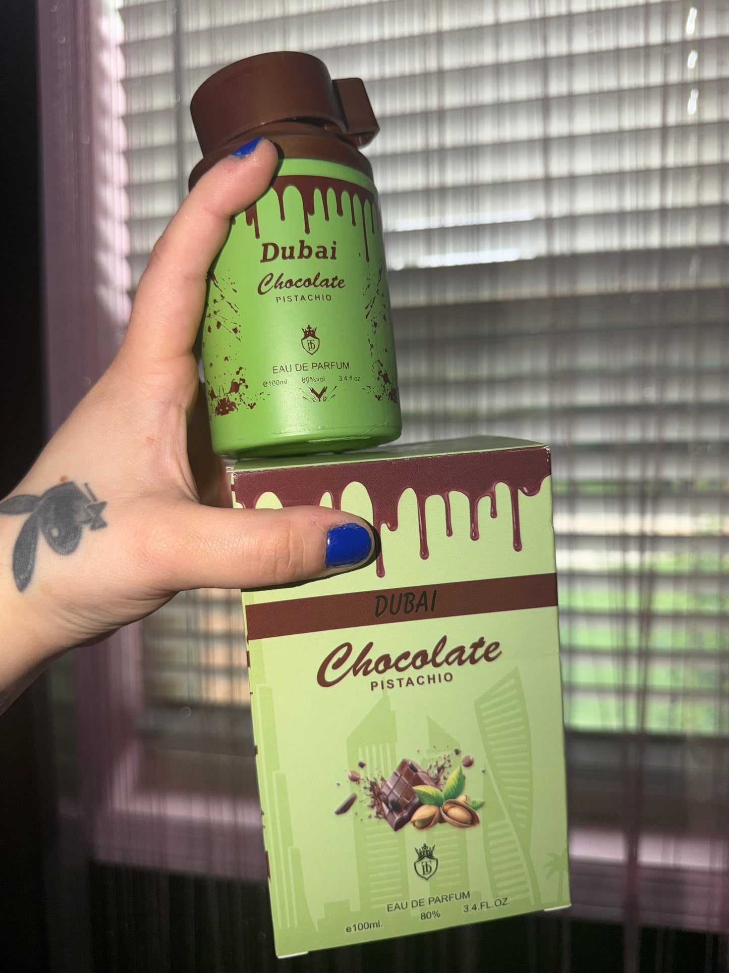 Dubai chocolate pistachio perfume