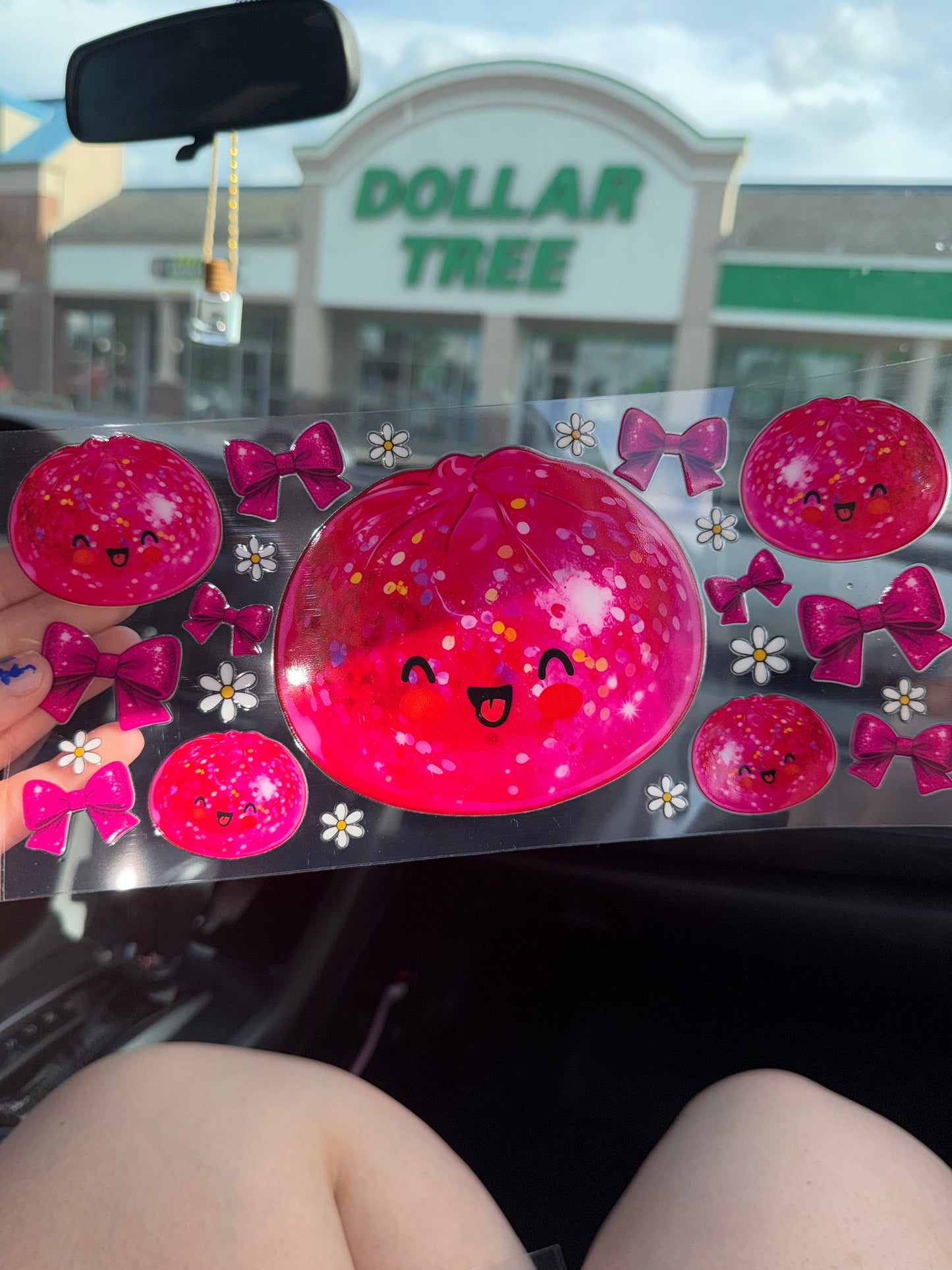 Hot pink glitter dumpling wrap