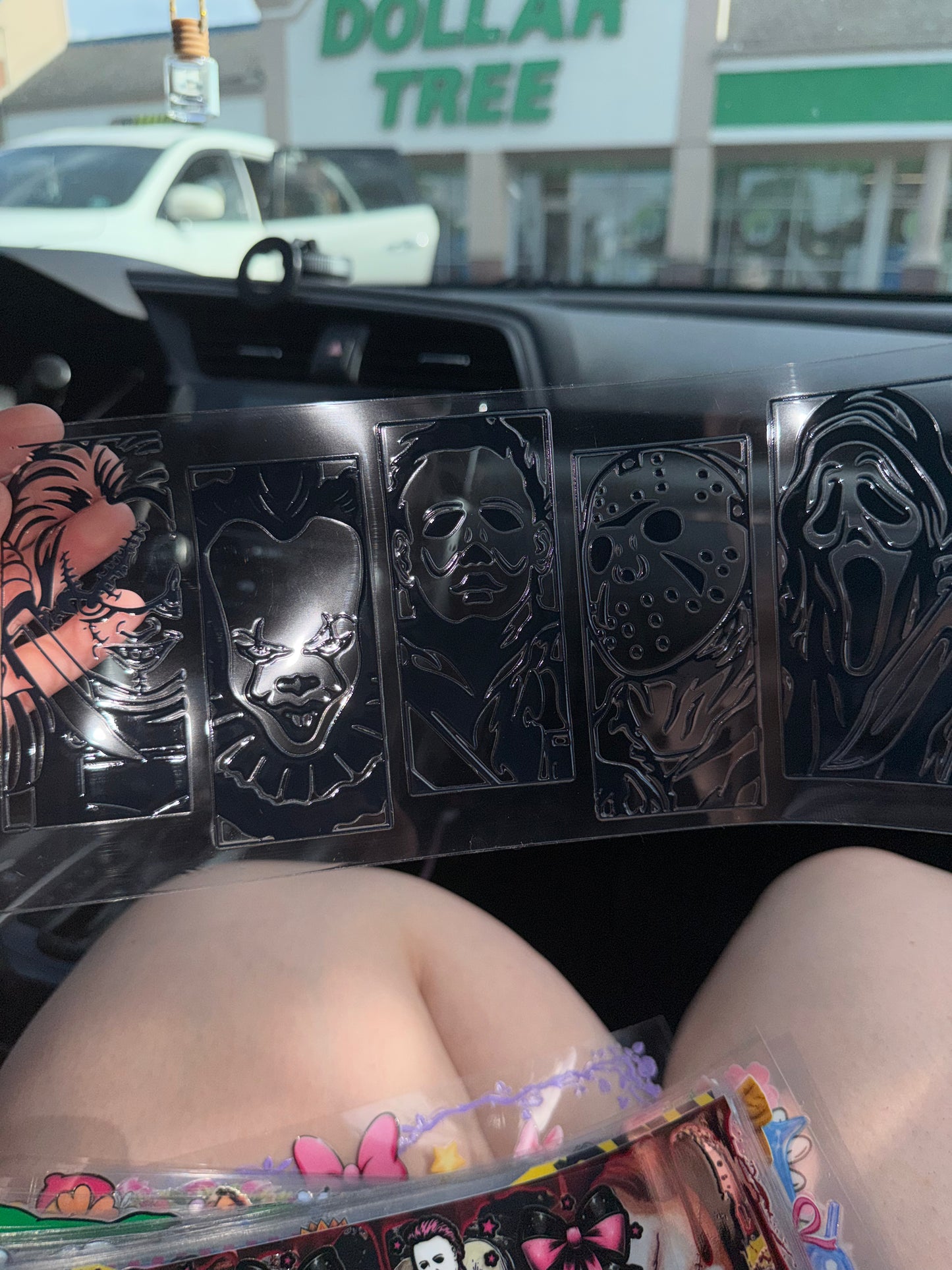 Black and clear spooky character wrap