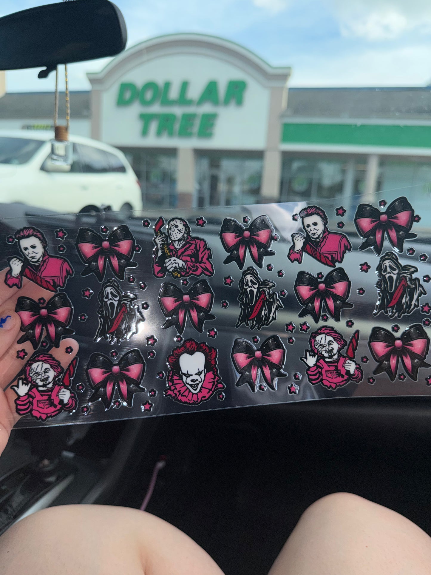 Pink and black spooky wrap