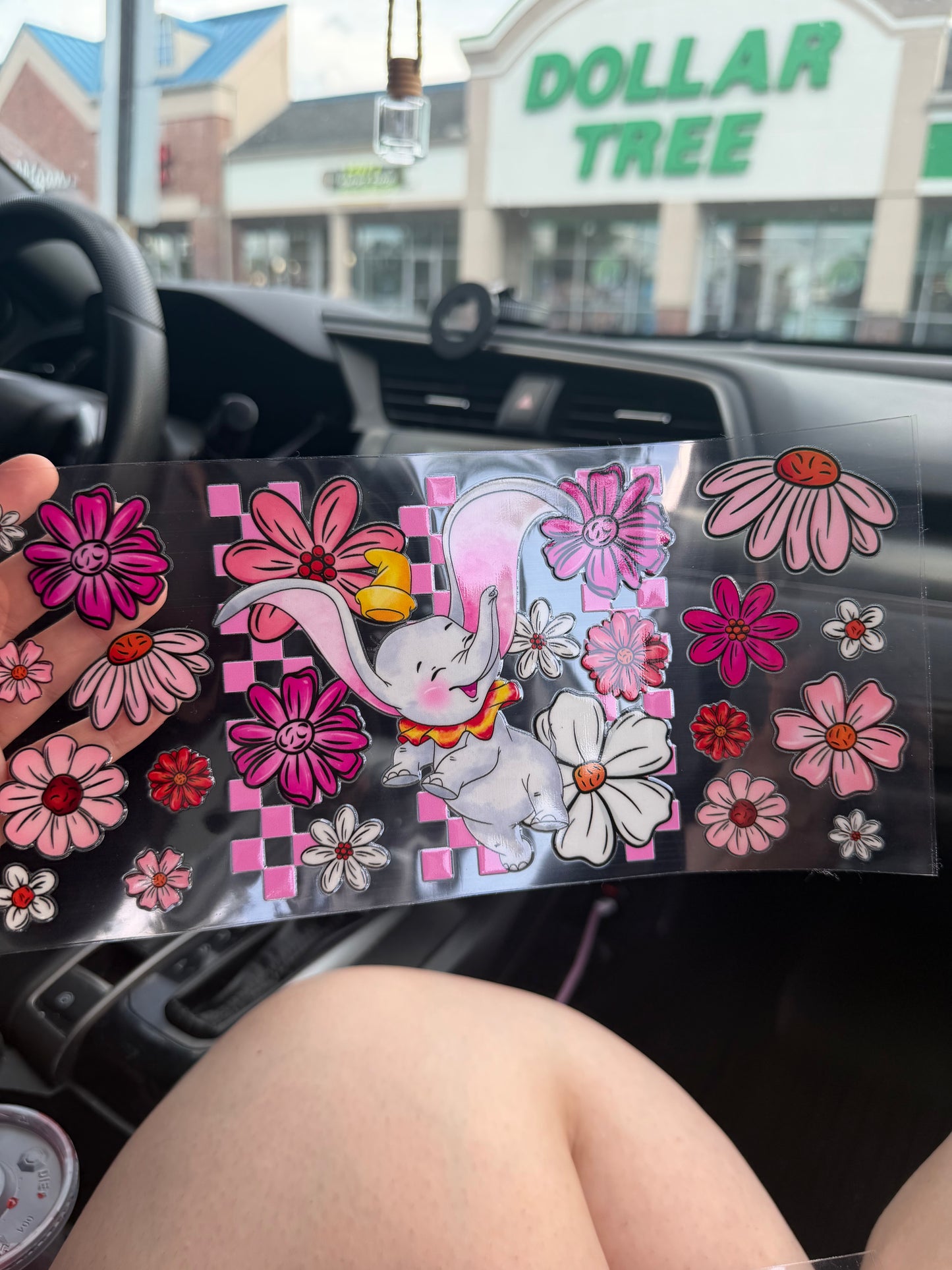 Dumbo pink flowers wrap