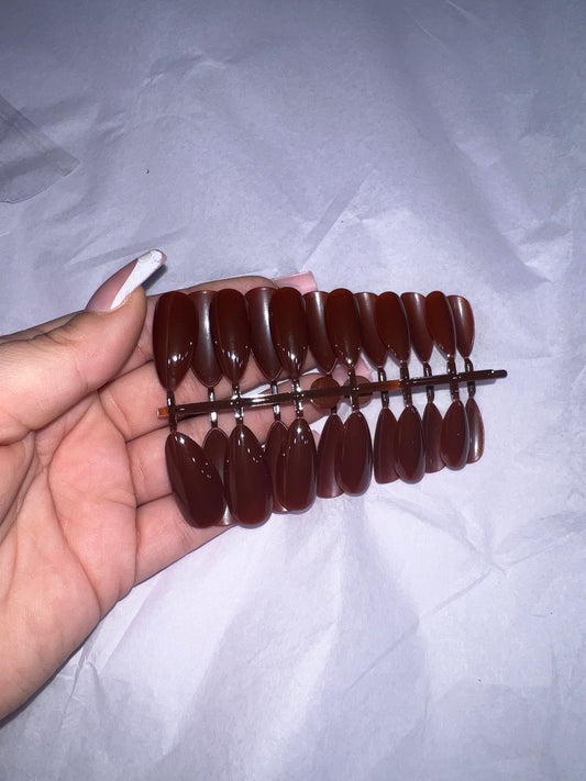 Blood red press on nails