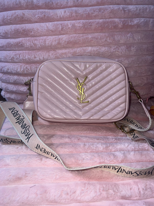 Pink ysl bag with strap