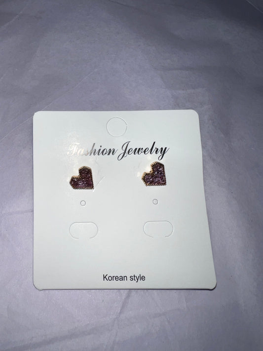 Glitter heart earrings