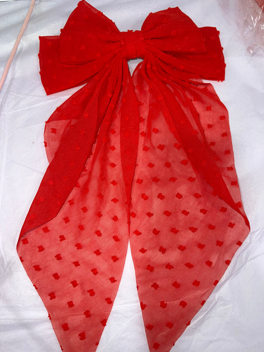 Red hair bow