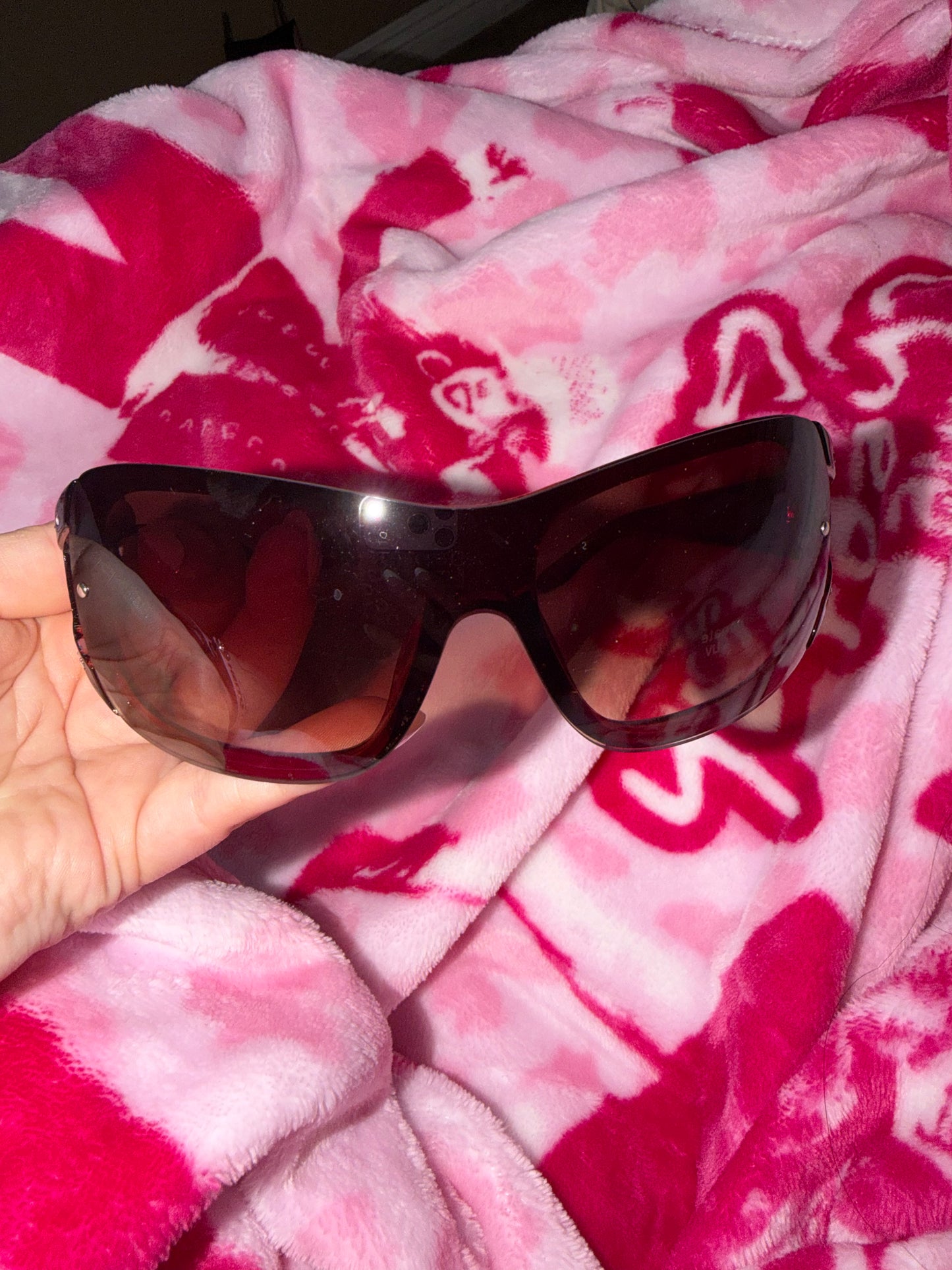 Brown and rhinestone sunglasses