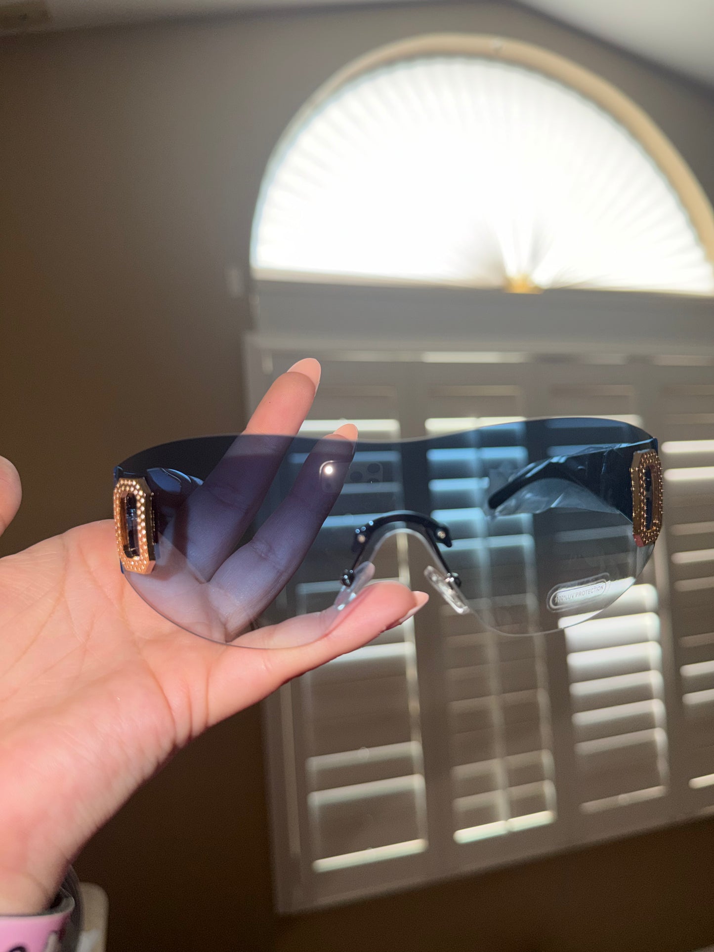 Baby blue sunglasses