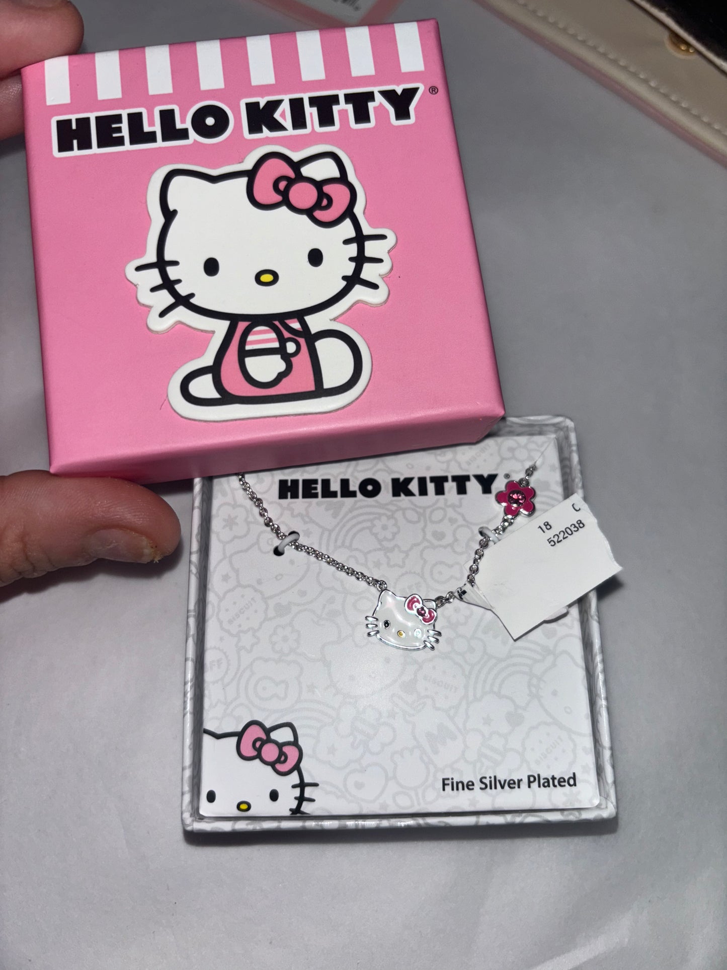 HELLO KITTY FINE SILVER PLATED NECKLACE