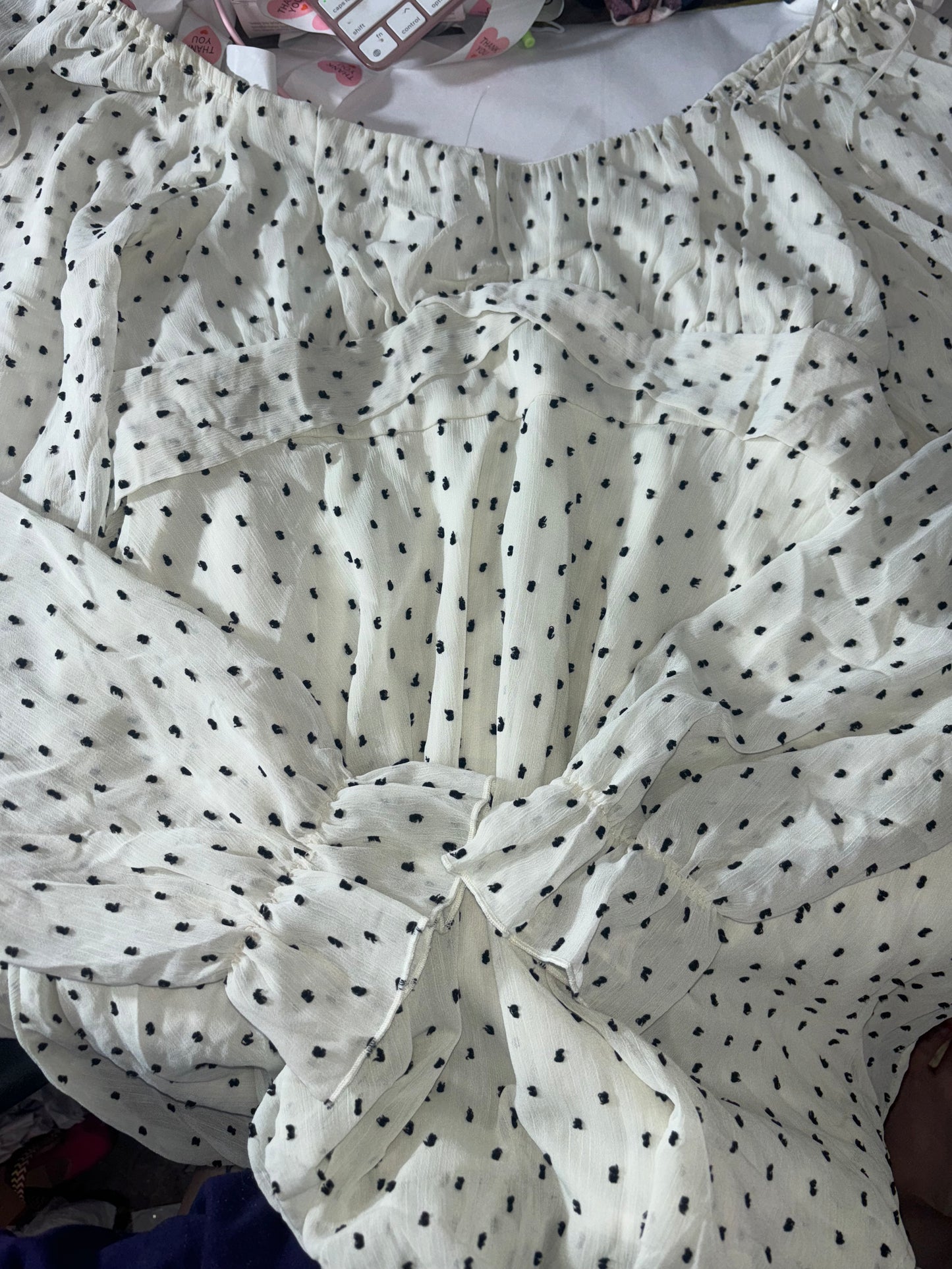 FLOWY POLKA DOT DRESS (XL)