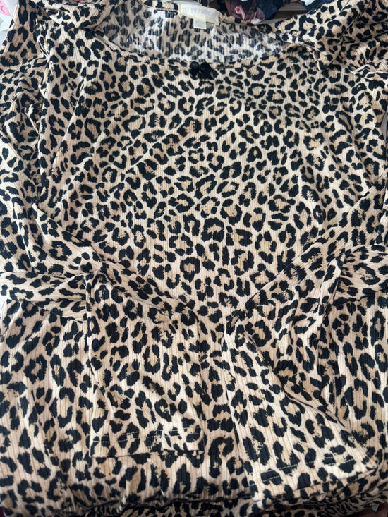 CHEETAH LONG SLEEVE DRESS (XL)